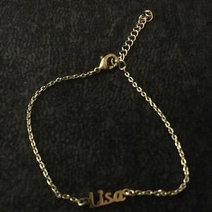 LISA Gold Name Bracelet